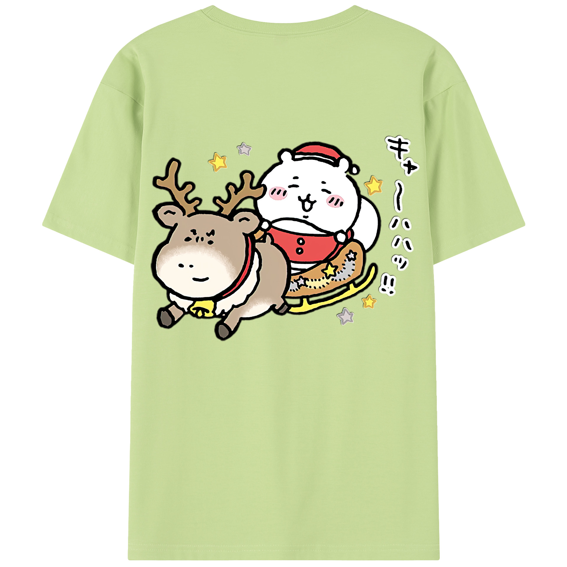 （画像用） ちいかわ ちいかわ Chii-kawa chiikawa 綿100％半袖Tシャツ（背面プリント）